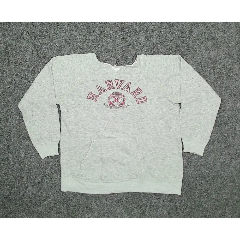 Champion | Vintage 80s Harvard Cut-Neck Sweatshirt Boxy Fit M